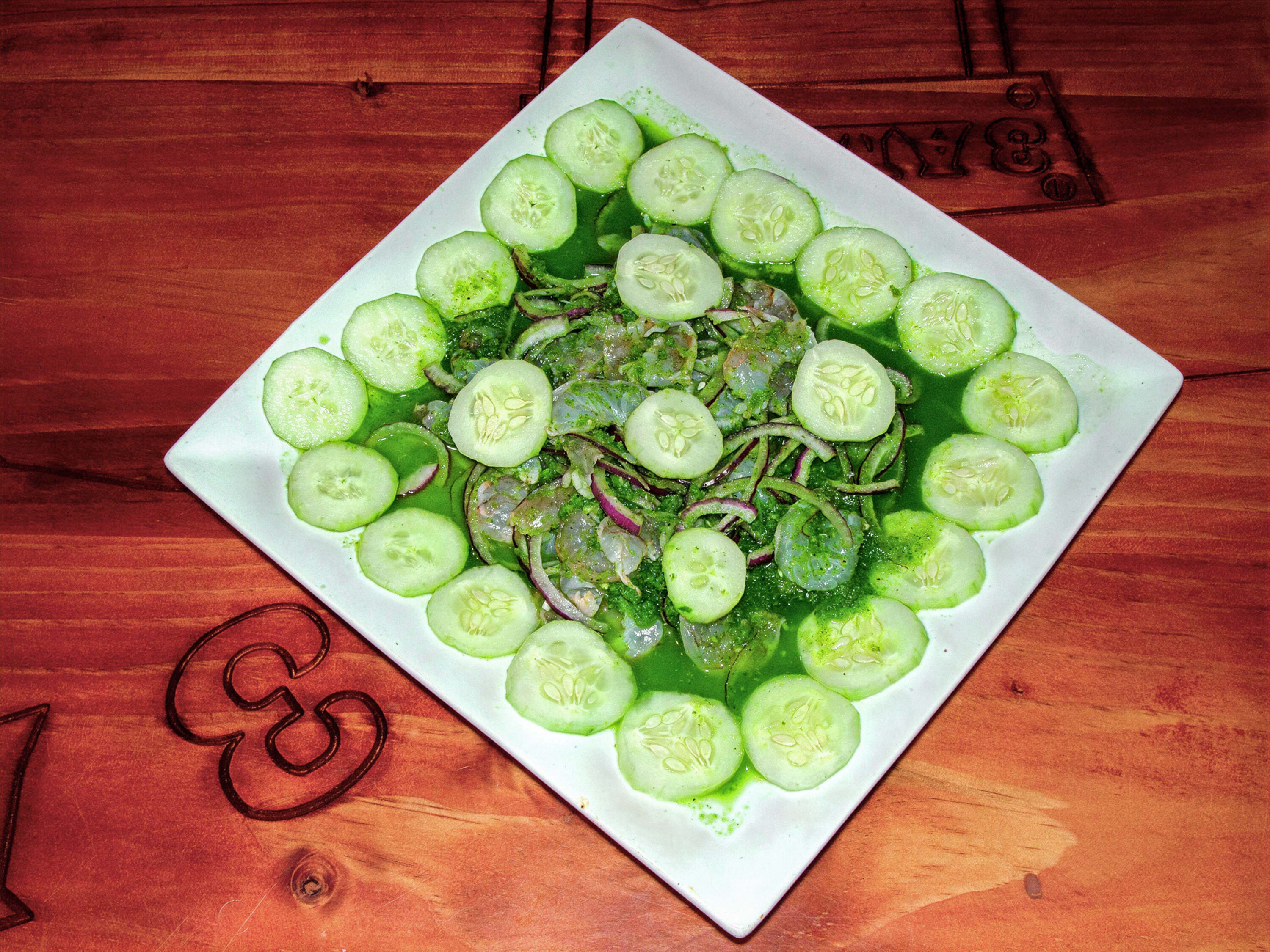 Order Camarones Aguachile food online from 3 Amigos Mexican Restaurant Hickory store, Chesapeake on bringmethat.com