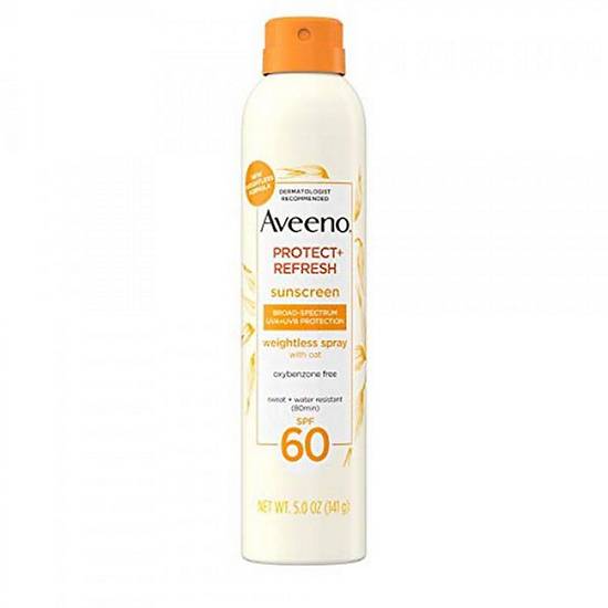 Order Aveeno® 3 oz. Protect + Hydrate Sunscreen Spray SPF 60 food online from Bed Bath & Beyond store, Huntsville on bringmethat.com
