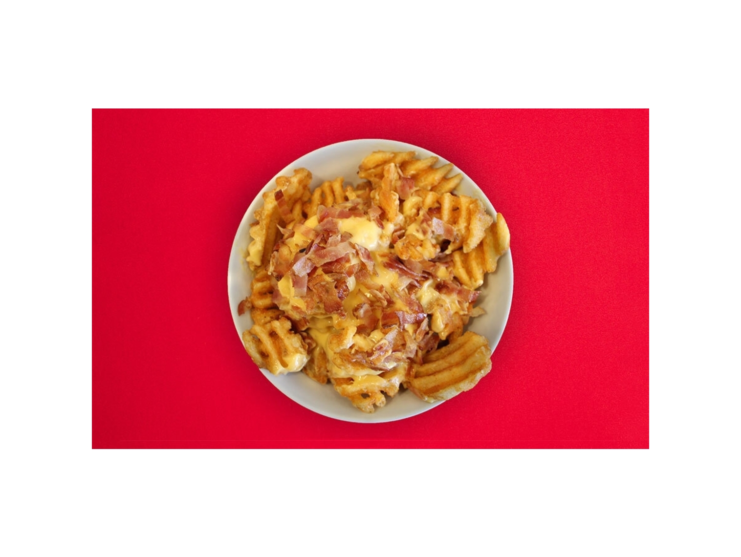 Order Loaded Waffle Fries (Regular) food online from Wings Over store, Greenville on bringmethat.com