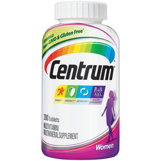 Order Centrum Multivitamin Tablets for Women (200 ct) food online from Rite Aid store, Palm Desert on bringmethat.com