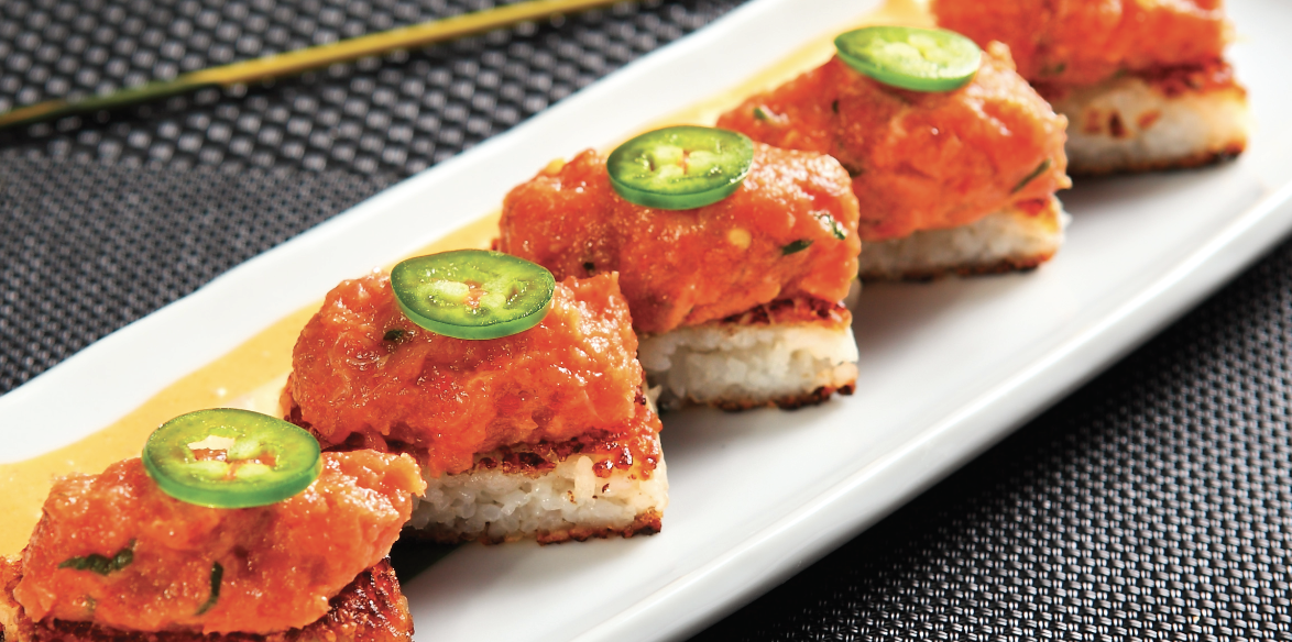 Order Crispy Rice W/Spicy Tuna food online from Shiki Sushi store, Studio City on bringmethat.com
