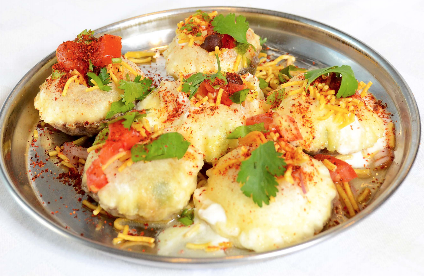 Order Dhai Puri (6 pc) food online from Shri Balaji Bhavan store, Houston on bringmethat.com