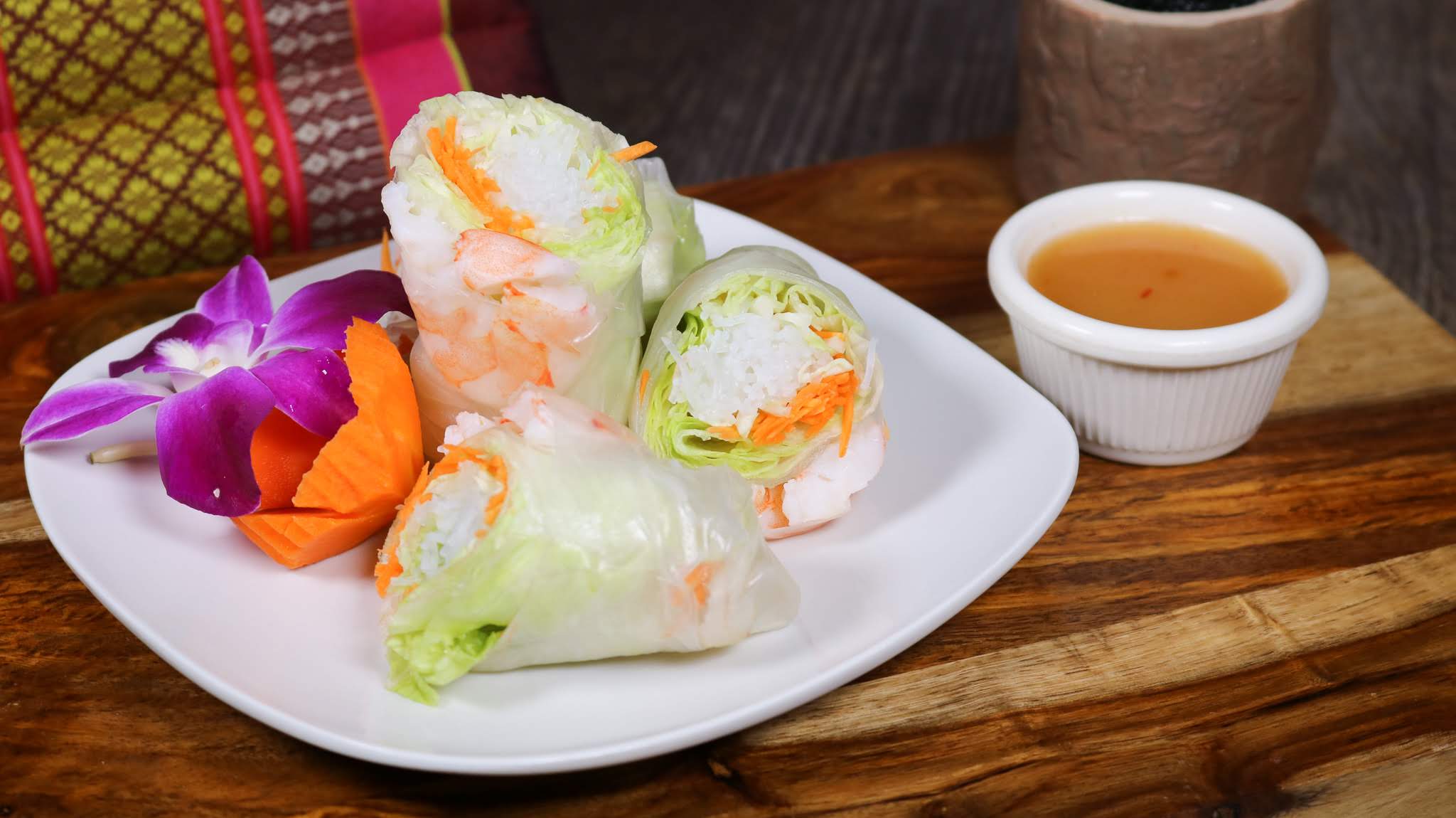 Order A-3. Fresh Rolls food online from 5 R CHA Thai Bistro store, Mesa on bringmethat.com