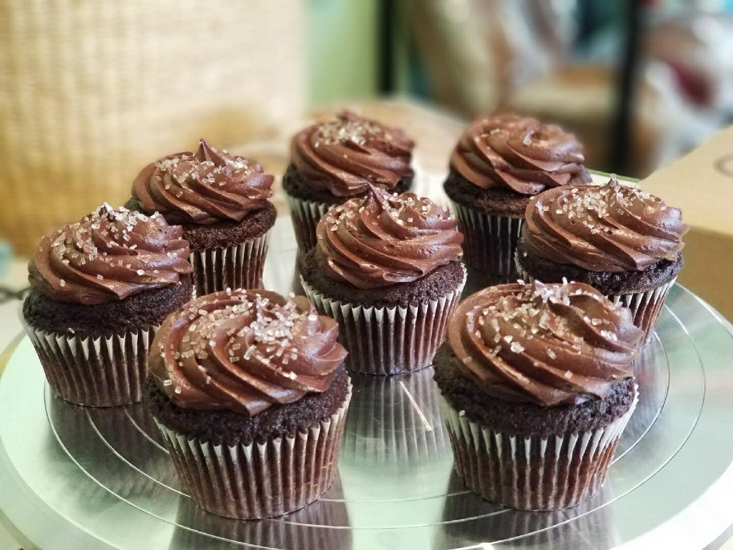 Order Double Chocolate Cupcake food online from The Red Oak Bakery store, New Braunfels on bringmethat.com
