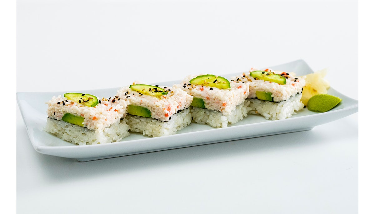 Order California Roll Pressed Sushi food online from Pokeworks store, San Francisco on bringmethat.com