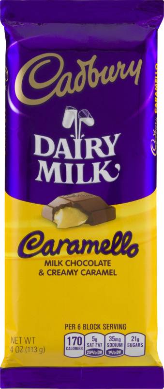 Order Cadbury Dairy Milk Caramello Chocolate food online from Exxon Food Mart store, Port Huron on bringmethat.com