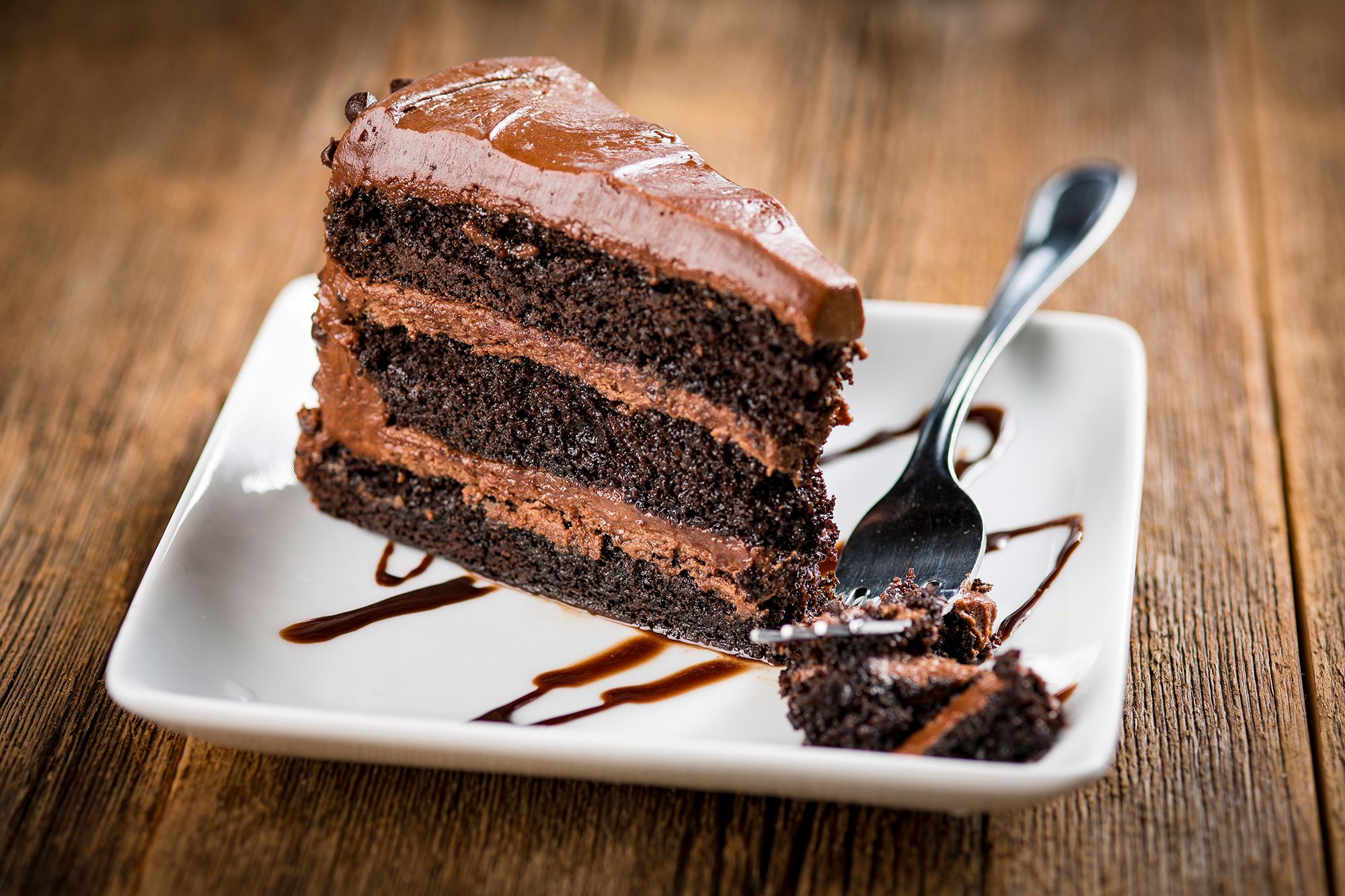 Order Chocolate Cake food online from Rosati's Pizza store, Oswego on bringmethat.com