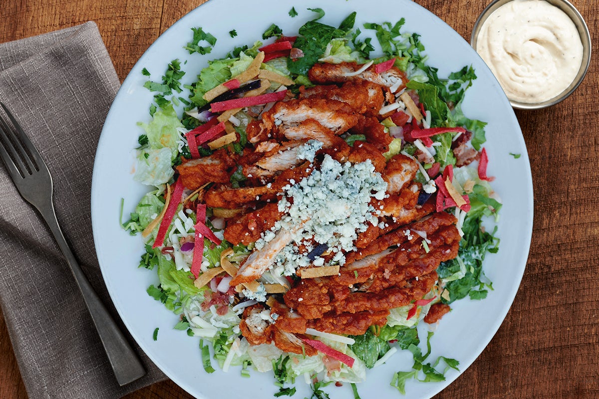Order BUFFALO CHICKEN SALAD food online from 54th Street Grill and Bar store, Wentzville on bringmethat.com