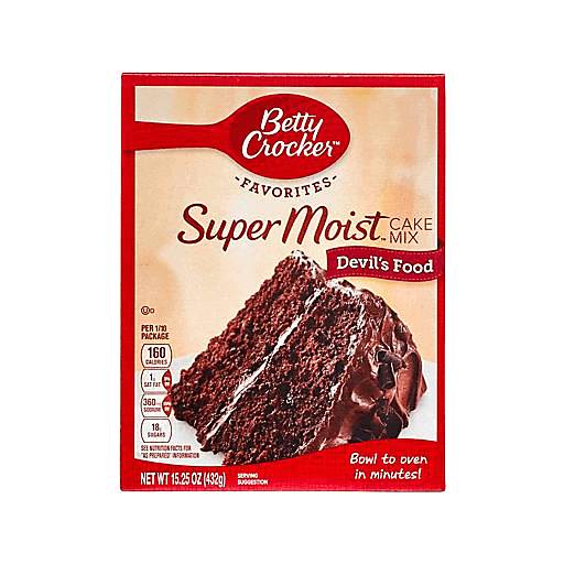 Order Betty Crocker Super Moist Devil's Food Cake Mix (15.25 OZ) 134113 food online from BevMo! store, Greenbrae on bringmethat.com
