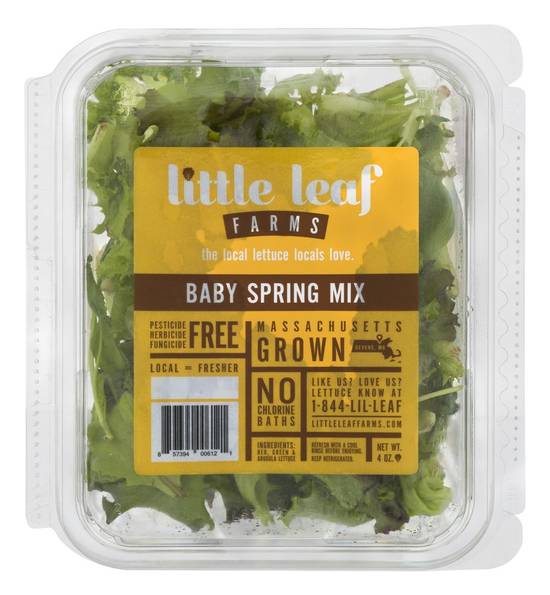 Order Little Leaf Farms · Baby Spring Lettuce Mix (4 oz) food online from Shaw's store, Raynham on bringmethat.com