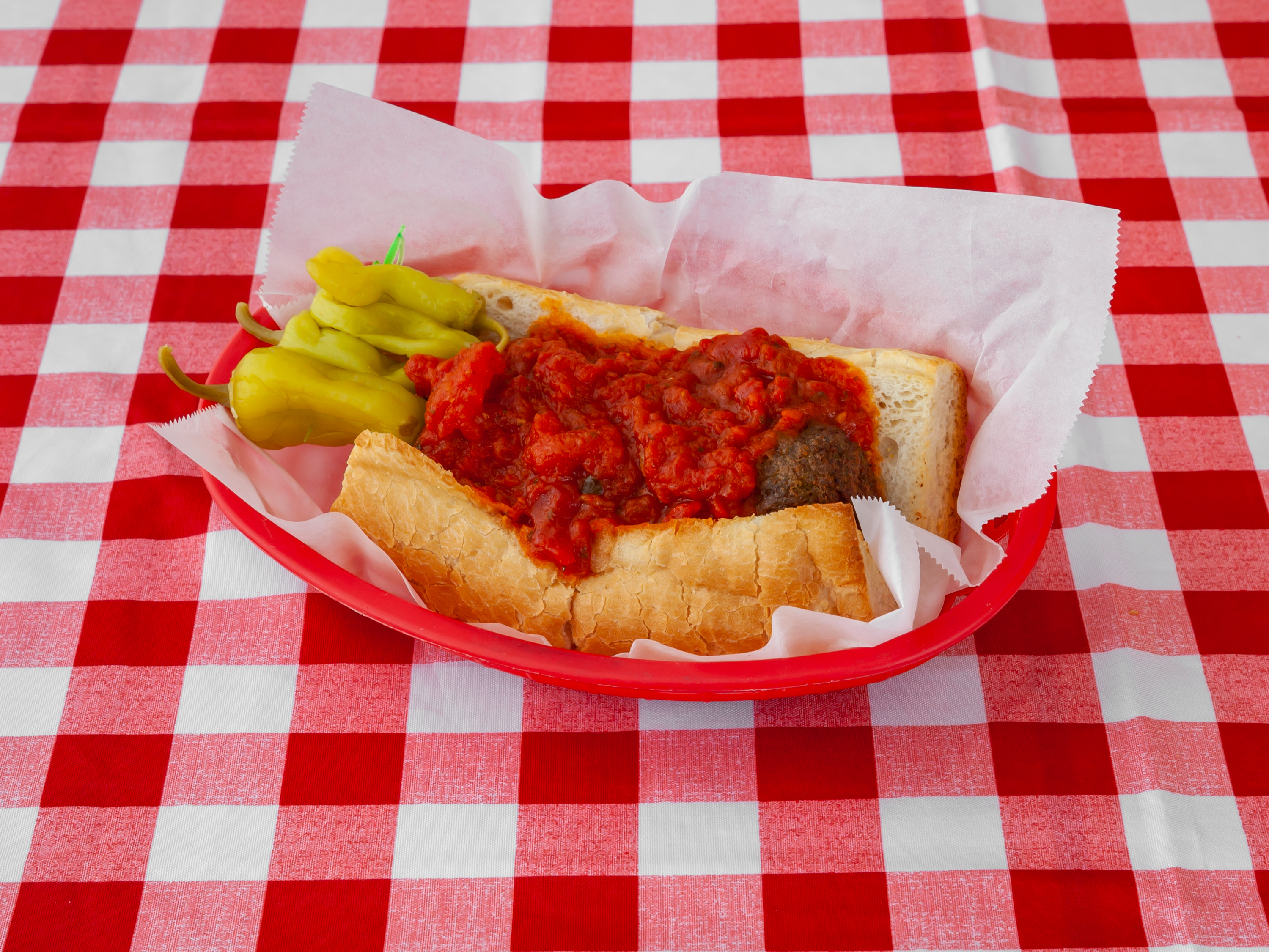 Order Meatball Sandwich food online from Quonset Pizza store, Waukegan on bringmethat.com