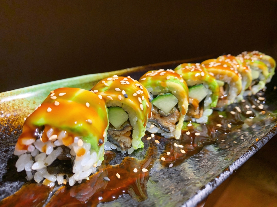 Order Dragon Roll food online from Sushi Too store, Pittsburgh on bringmethat.com