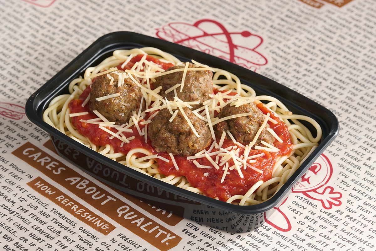 Order Spaghetti with Meatballs food online from Mr. Goodcents Subs & Pasta store, Wichita on bringmethat.com