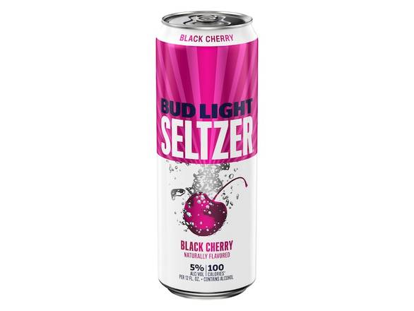 Order Bud Light Seltzer Black Cherry - 25oz Can food online from Liquor & Tobacco store, Batavia on bringmethat.com