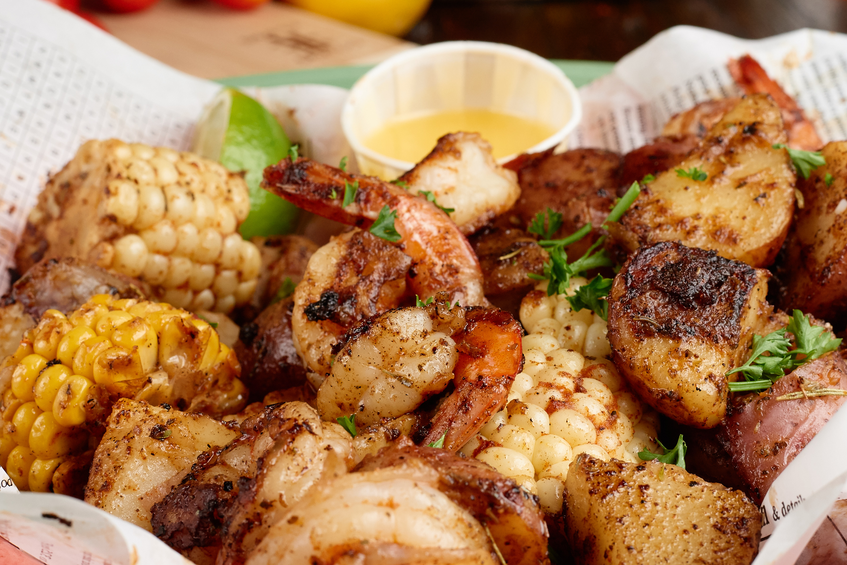 Order Country Shrimp Skillet food online from @ Elm St. Grill store, Greensboro on bringmethat.com