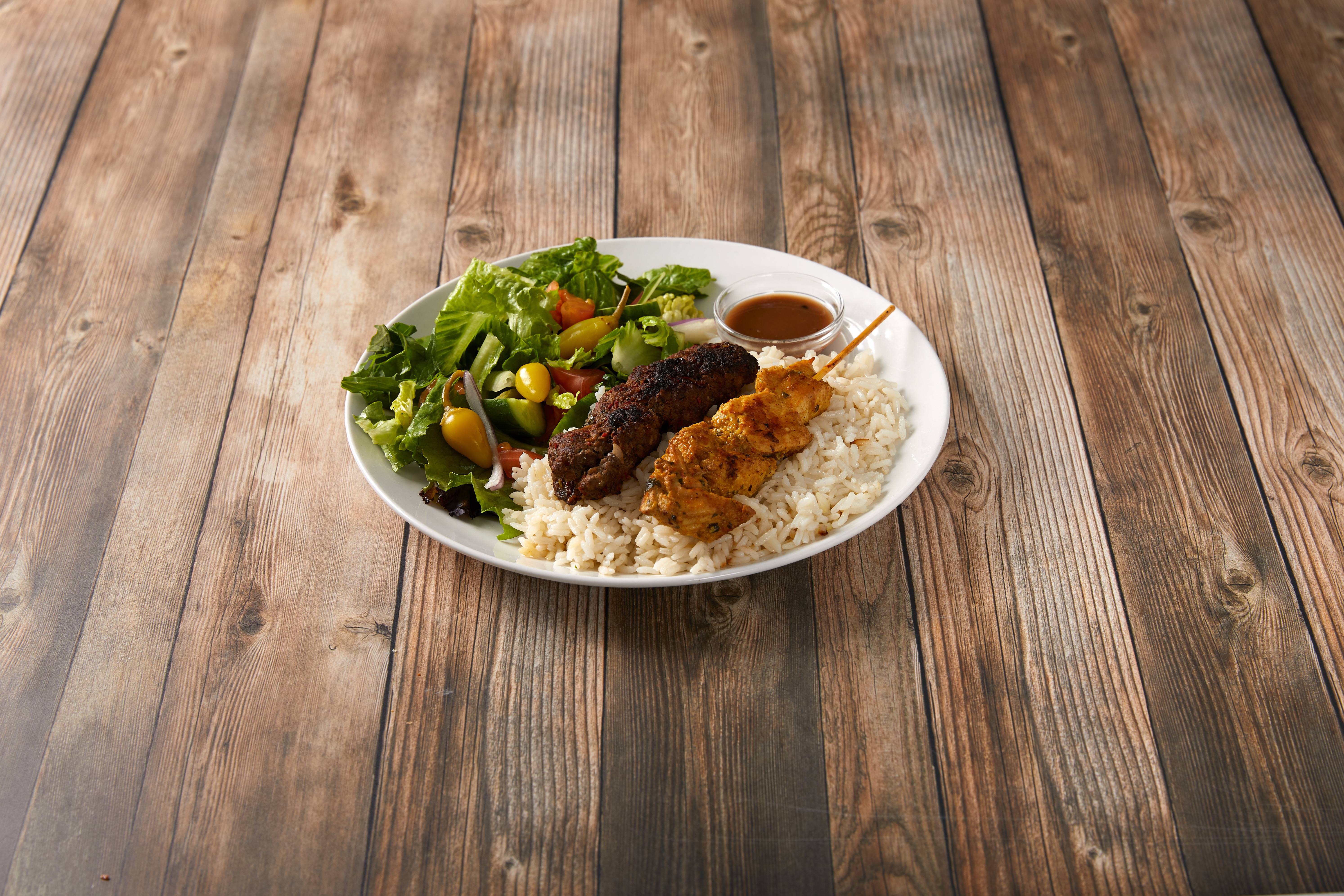 Order 3. Combination Plate food online from Bob's Cafe & Catering store, Los Angeles on bringmethat.com