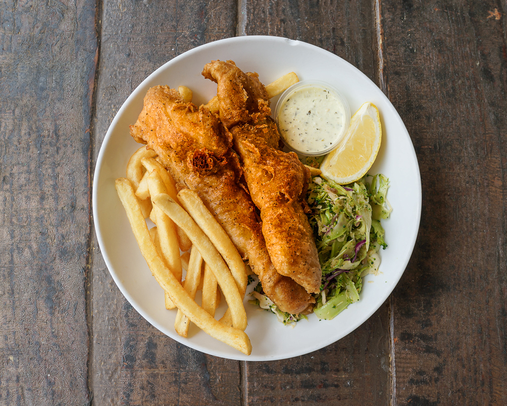 Order Beer-Battered Fish and Chips food online from Pier 76 Fish Grill store, Riverside on bringmethat.com