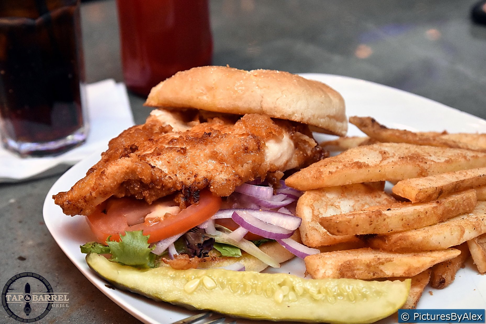 Order Chicken Sandwich food online from Tap & Barrel Grill store, Shelby Charter Township on bringmethat.com