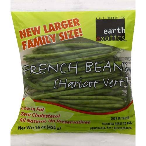 Order Earth Exotics · French Beans Haricot Vert Family Size (16 oz) food online from Safeway store, Tahoe City on bringmethat.com