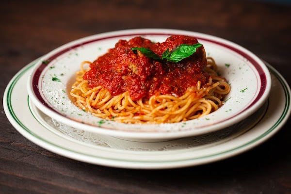 Order Spaghetti Pasta With Meatballs food online from Primo Brothers Pizza store, Sachse on bringmethat.com