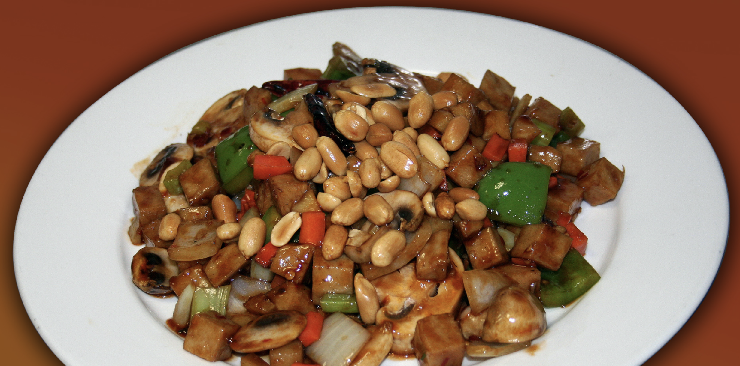 Order Kung Pao Vegetarian Chicken food online from Ginger Cafe store, Gilroy on bringmethat.com