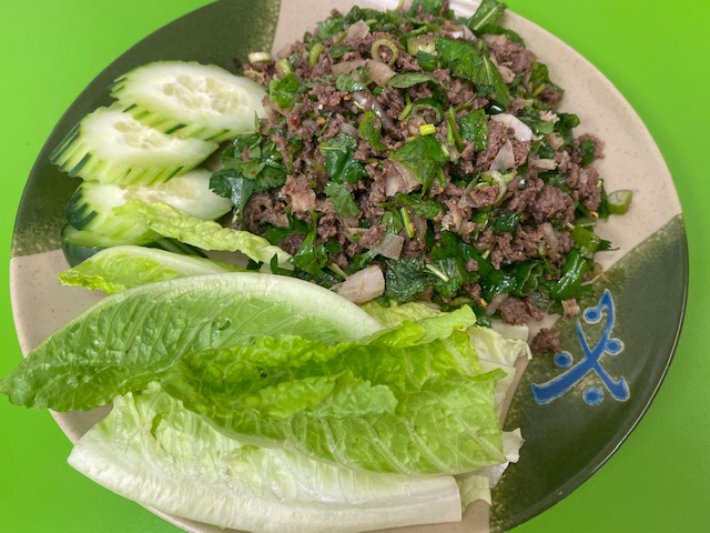 Order 53. Larb (Cooked) food online from Mekong store, Anchorage on bringmethat.com
