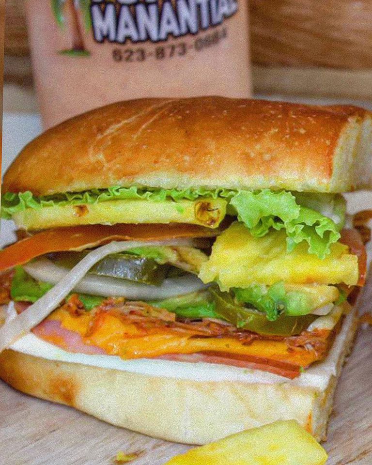 Order Hawaiiana Sandwich food online from Tortas El Manantial store, Phoenix on bringmethat.com