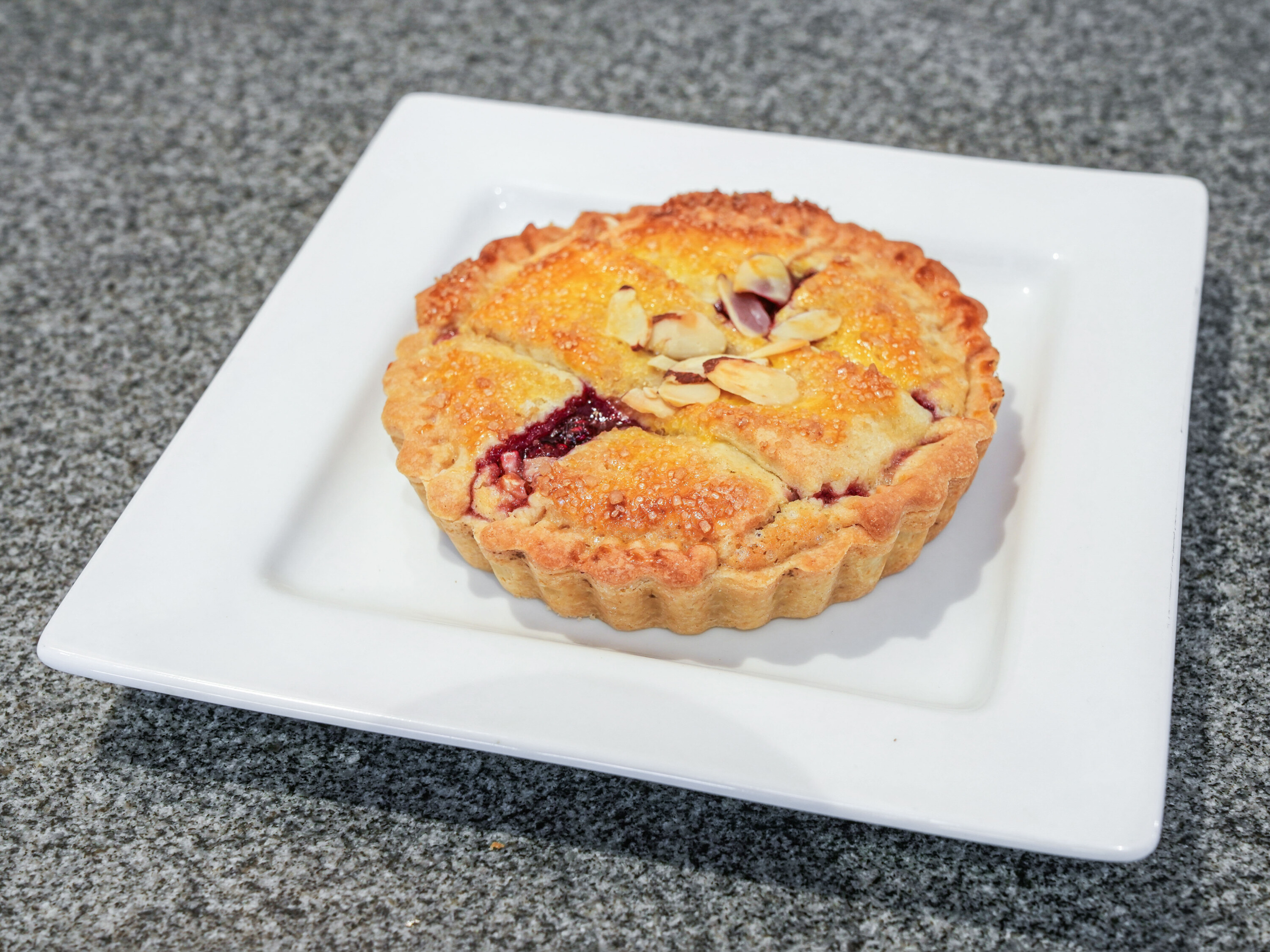 Order Raspberry Frangipane Pie food online from Sweet Art Cafe store, Orange on bringmethat.com