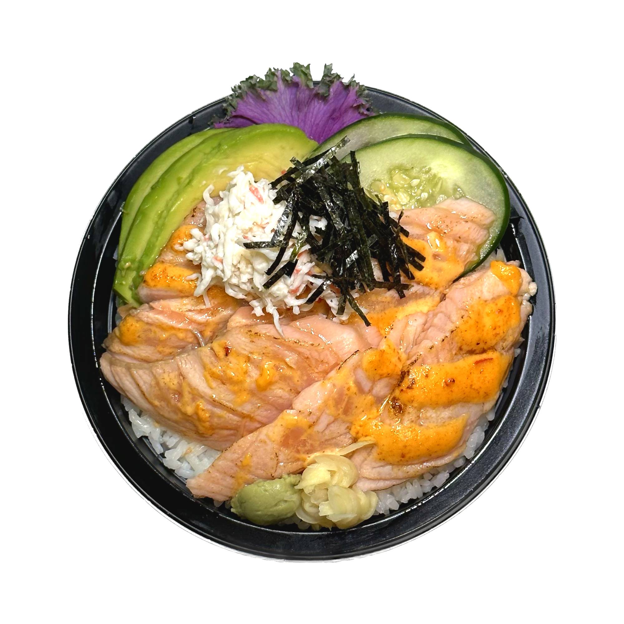Order Aburi Salmon Bowl food online from Sushi Space store, Los Angeles on bringmethat.com
