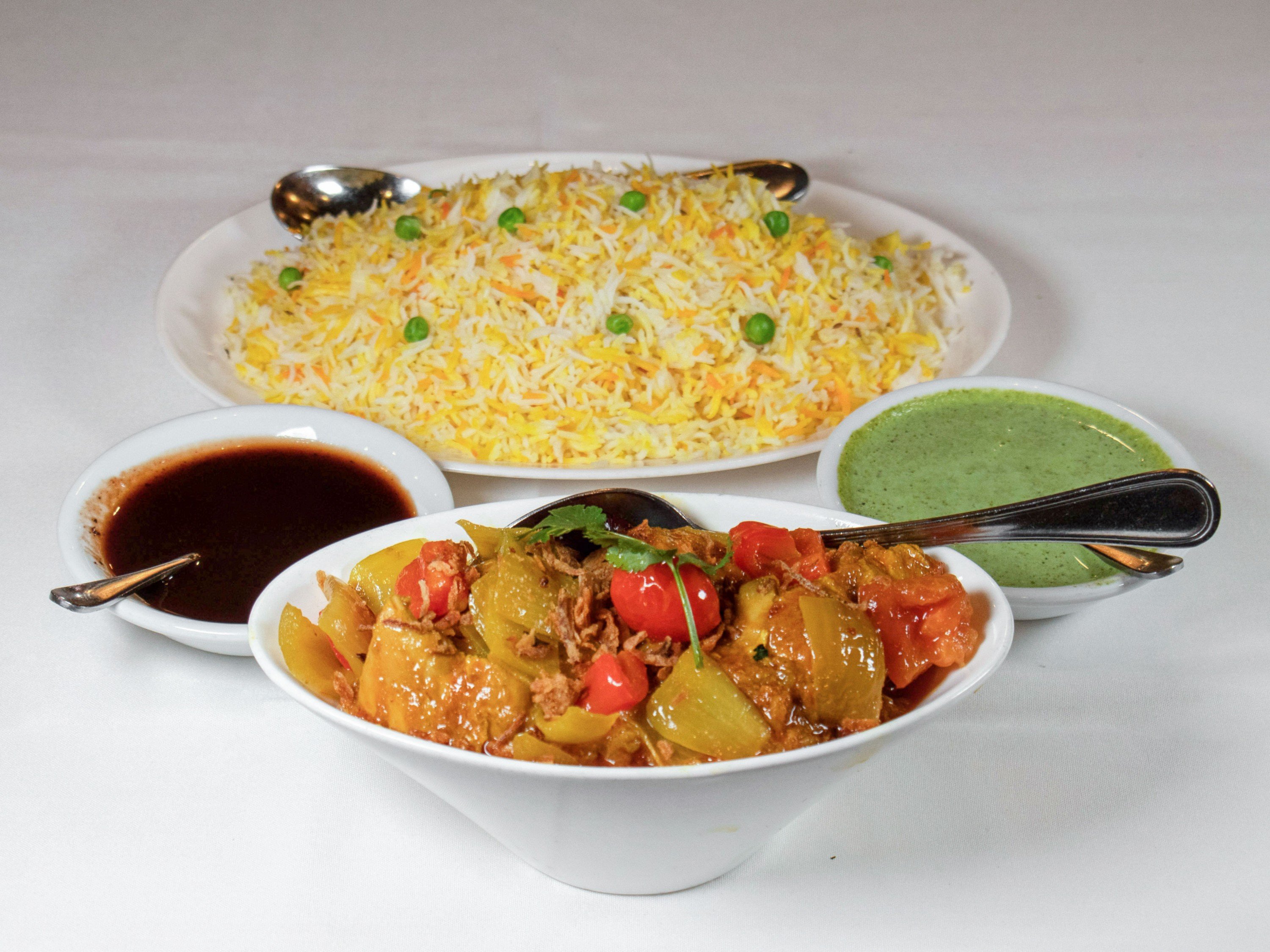Order 2. Murgh Do Pyaza food online from Rajaji Fine Indian Cuisine store, Washington on bringmethat.com