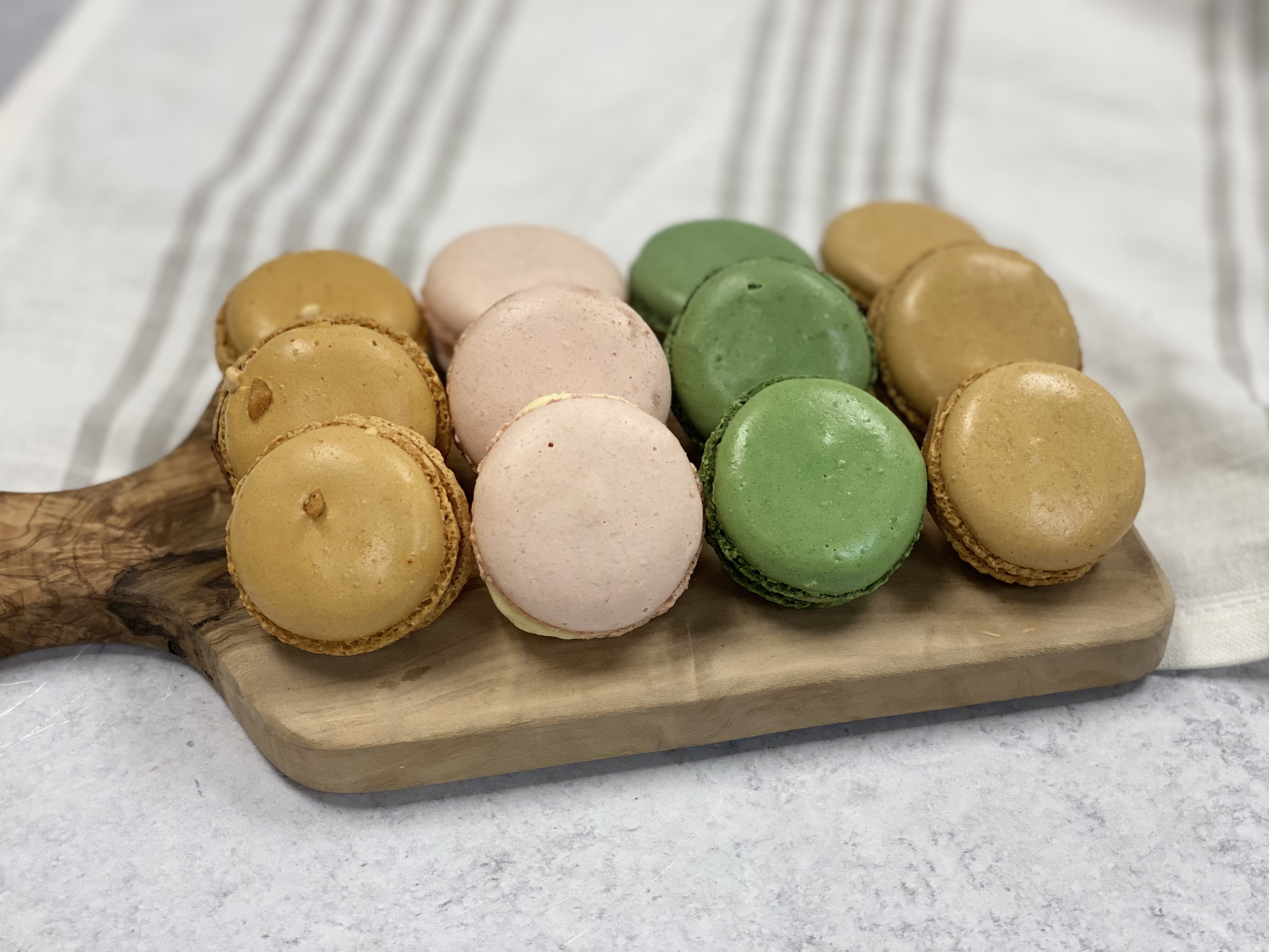Order Mini Macaron Sampler ( A Dozen ) food online from 43 & Company store, Milpitas on bringmethat.com