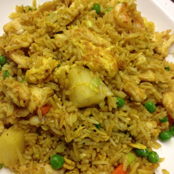 Order 5. Curry Chicken and Shrimp Fried Rice food online from City chopsticks store, San Francisco on bringmethat.com