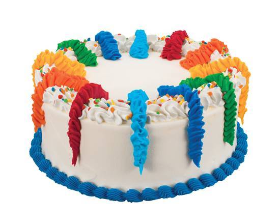 Order Celebration 9” Round Cake food online from Baskin-Robbins store, Toledo on bringmethat.com