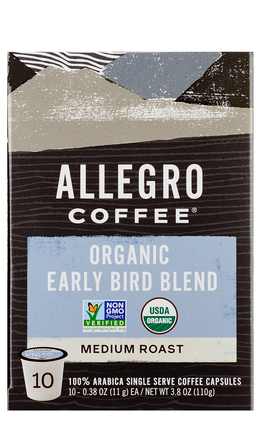 Order Organic Early Bird Blend Capsules food online from Allegro Cafe store, Atlanta on bringmethat.com