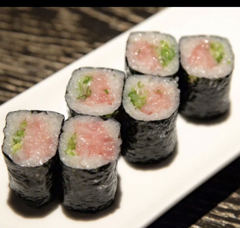 Order Yellowtail Scallion Roll food online from Abi sushi store, Astoria on bringmethat.com