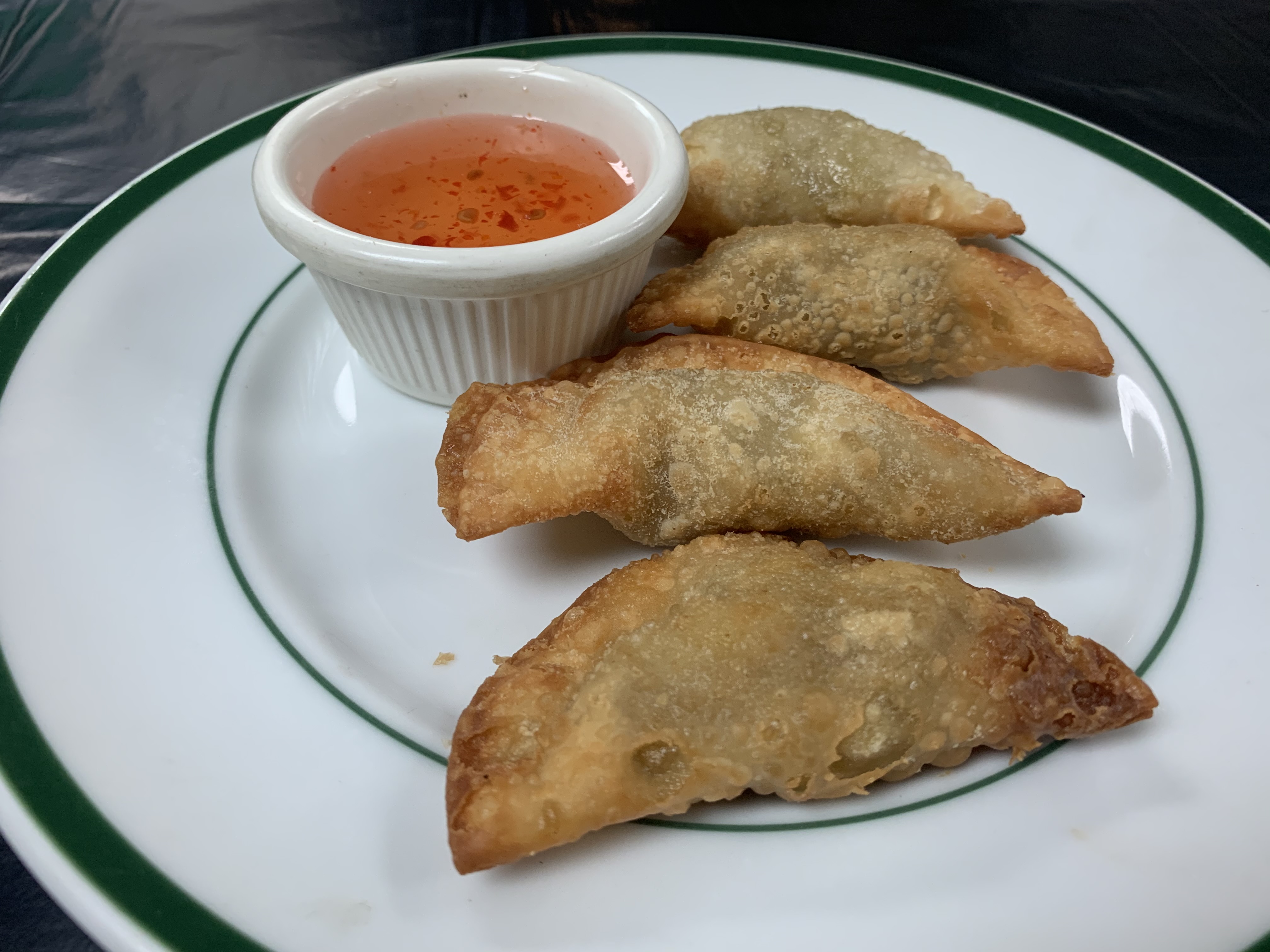 Order A-10. Curry Wonton food online from 5 R CHA Thai Bistro store, Mesa on bringmethat.com
