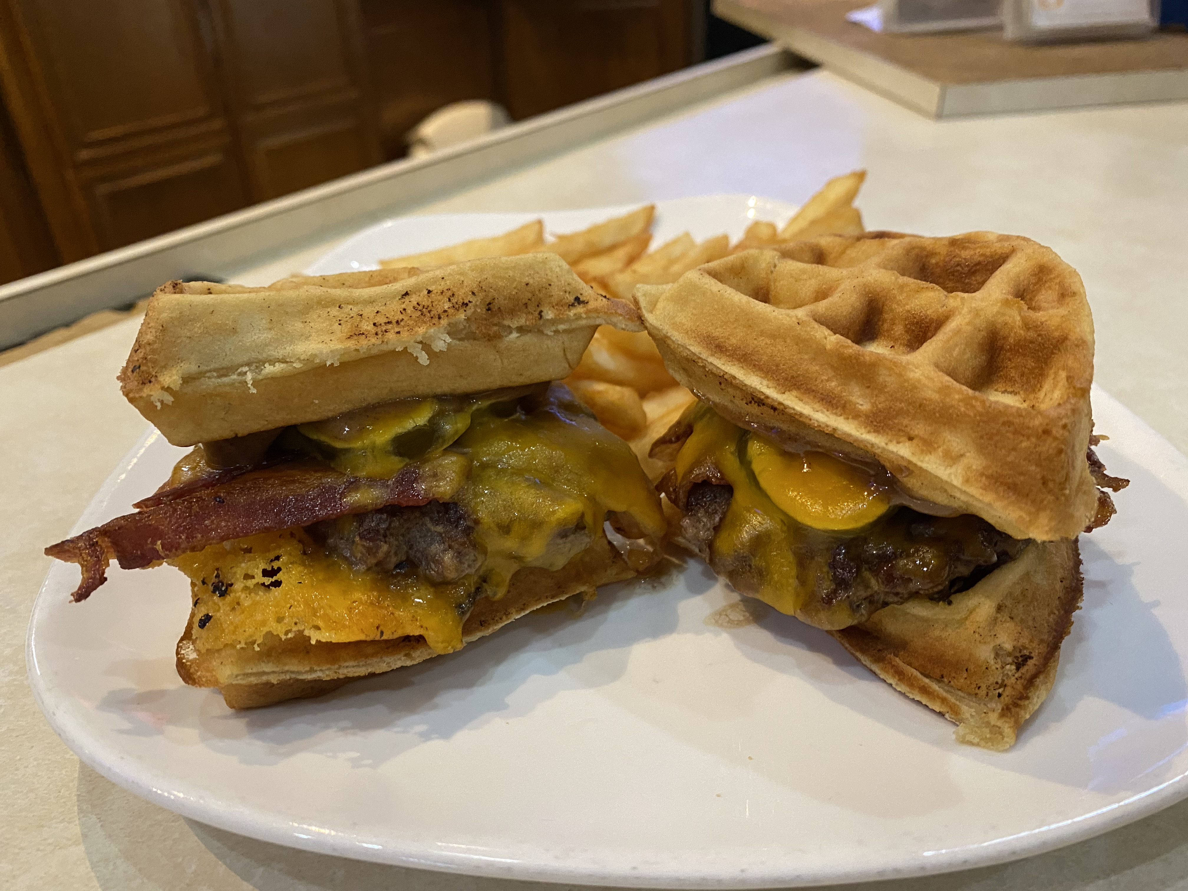 Order Waffle Buger Sliders food online from Tick Tock Tavern store, Lafayette on bringmethat.com