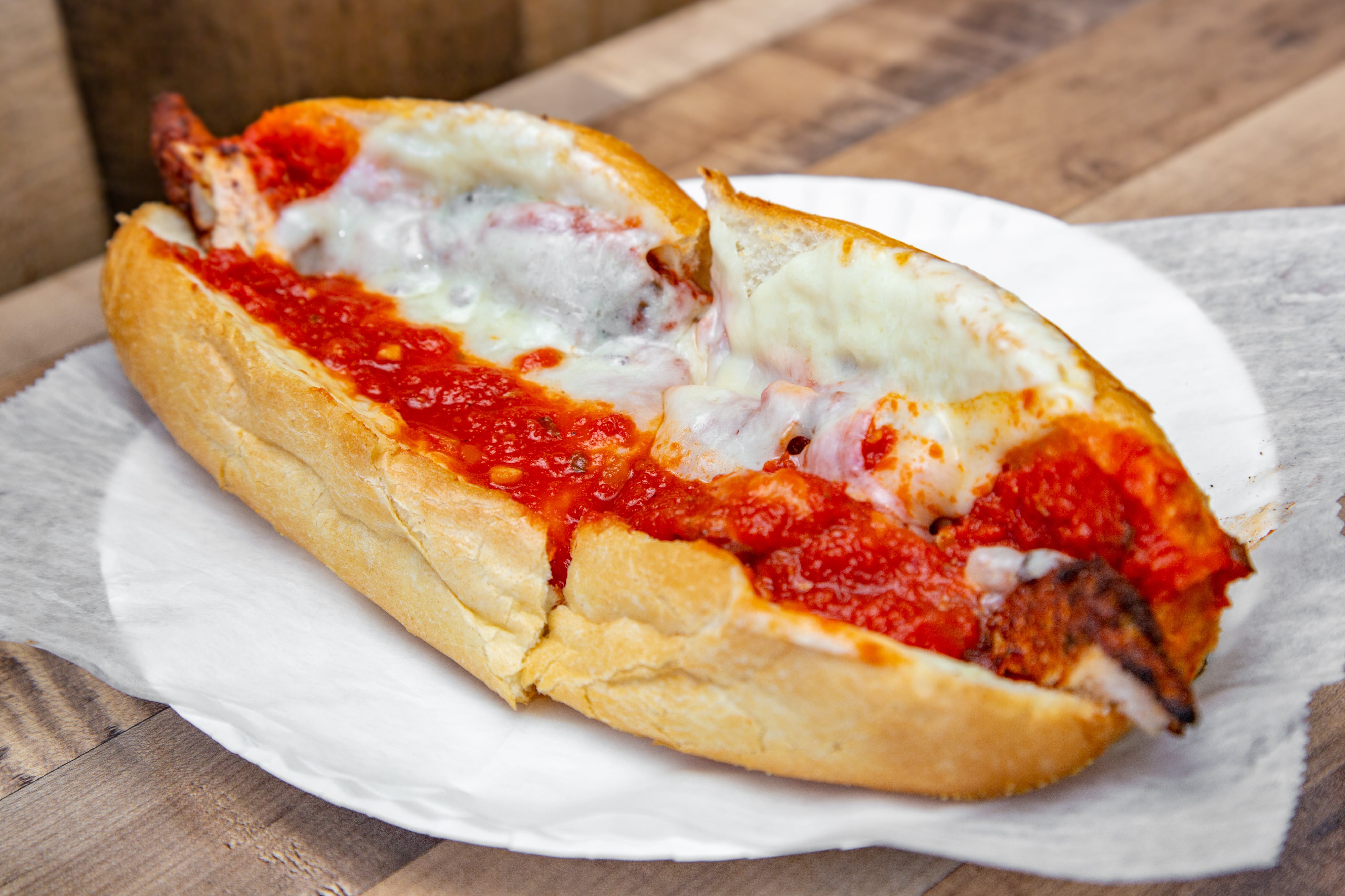 Order Chicken Parm Sub - 12" food online from Mama Ginas store, Somerville on bringmethat.com