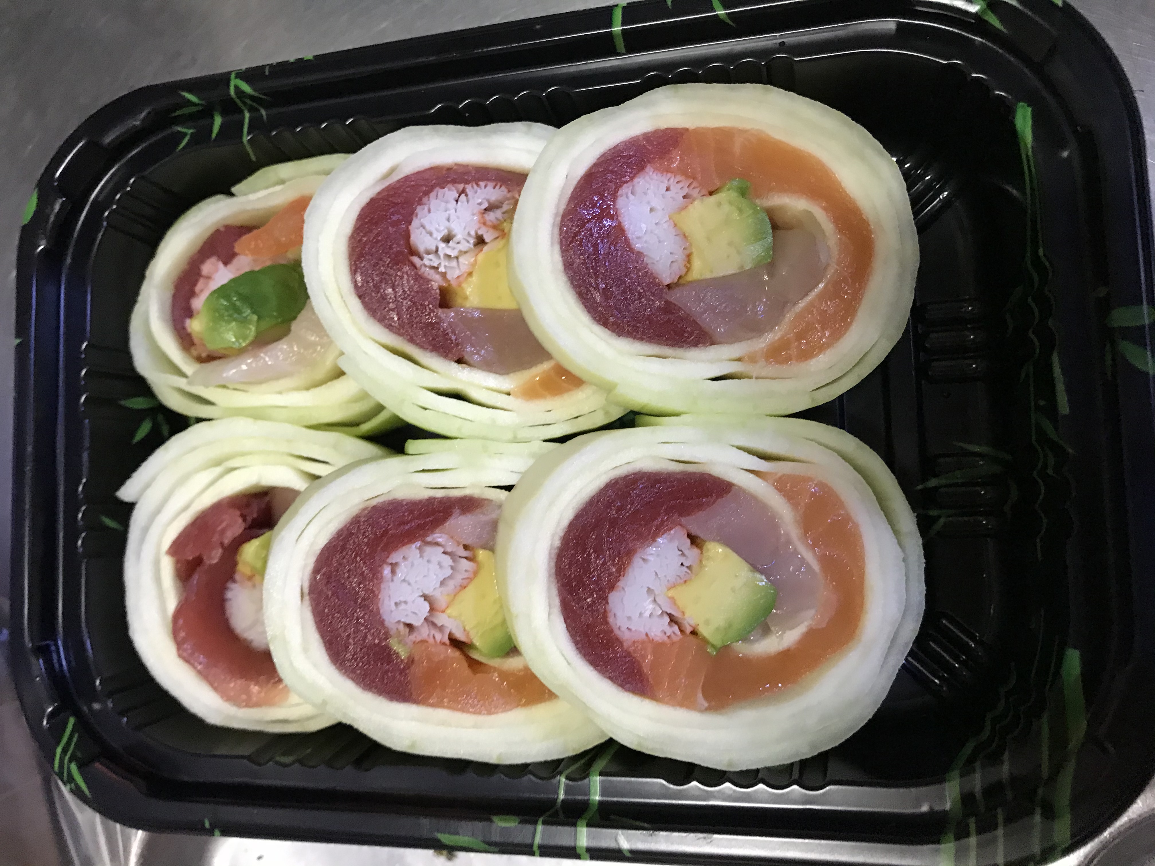 Order 61. Rainbow Naruto Roll food online from Abace sushi store, New York on bringmethat.com