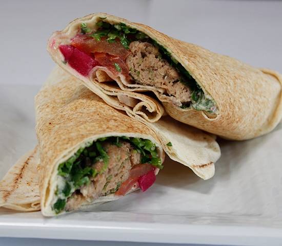 Order Chicken Kefta Wrap food online from Sunnin Lebanese Cafe store, Los Angeles on bringmethat.com