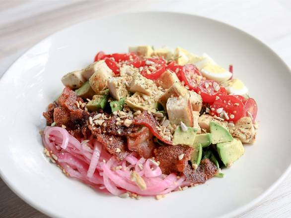 Order BWC CHICKEN COBB SALAD food online from Black Walnut Cafe store, The Woodlands on bringmethat.com