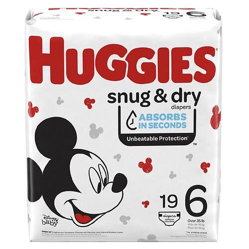Order Huggies Snug & Dry Baby Diapers Size 6 - 19.0 ea food online from Walgreens store, Murrells Inlet on bringmethat.com