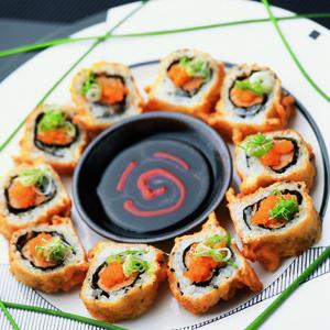Order Spicy Tuna Tempura Roll food online from Tomomi Sushi store, Alhambra on bringmethat.com