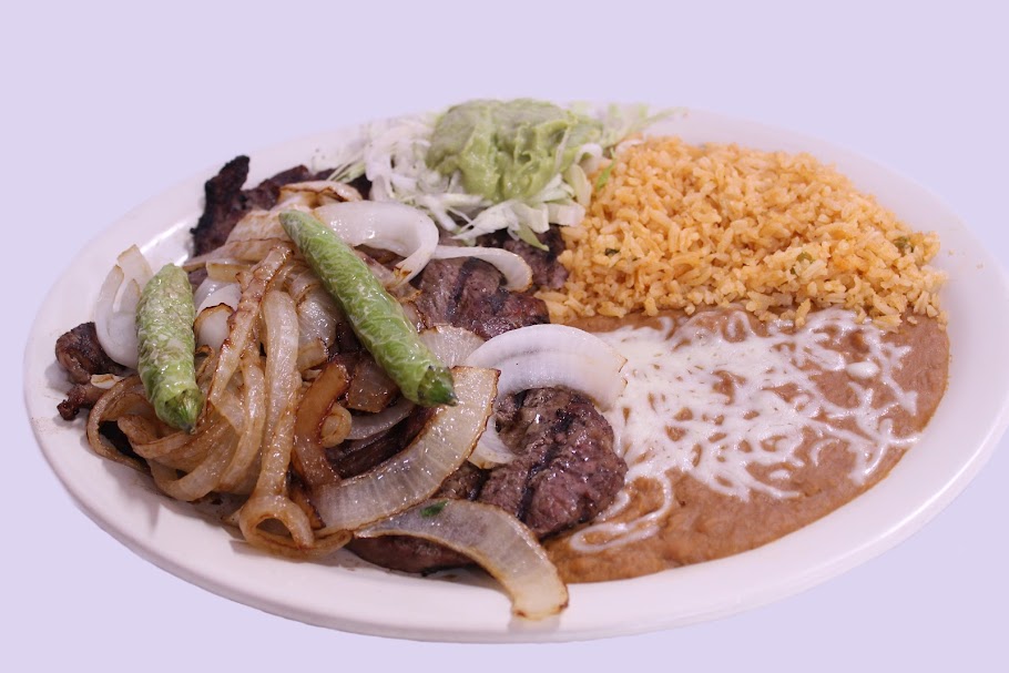 Order Carne Asada Plate food online from Los Pinos Mexican Food store, Concord on bringmethat.com