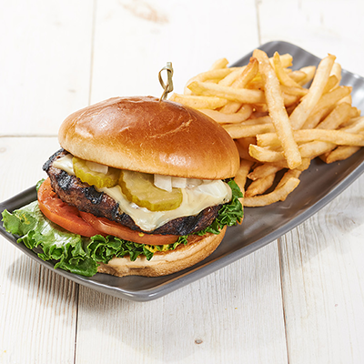 Order Classic Burger food online from Wood-n-Tap - Vernon store, Vernon on bringmethat.com