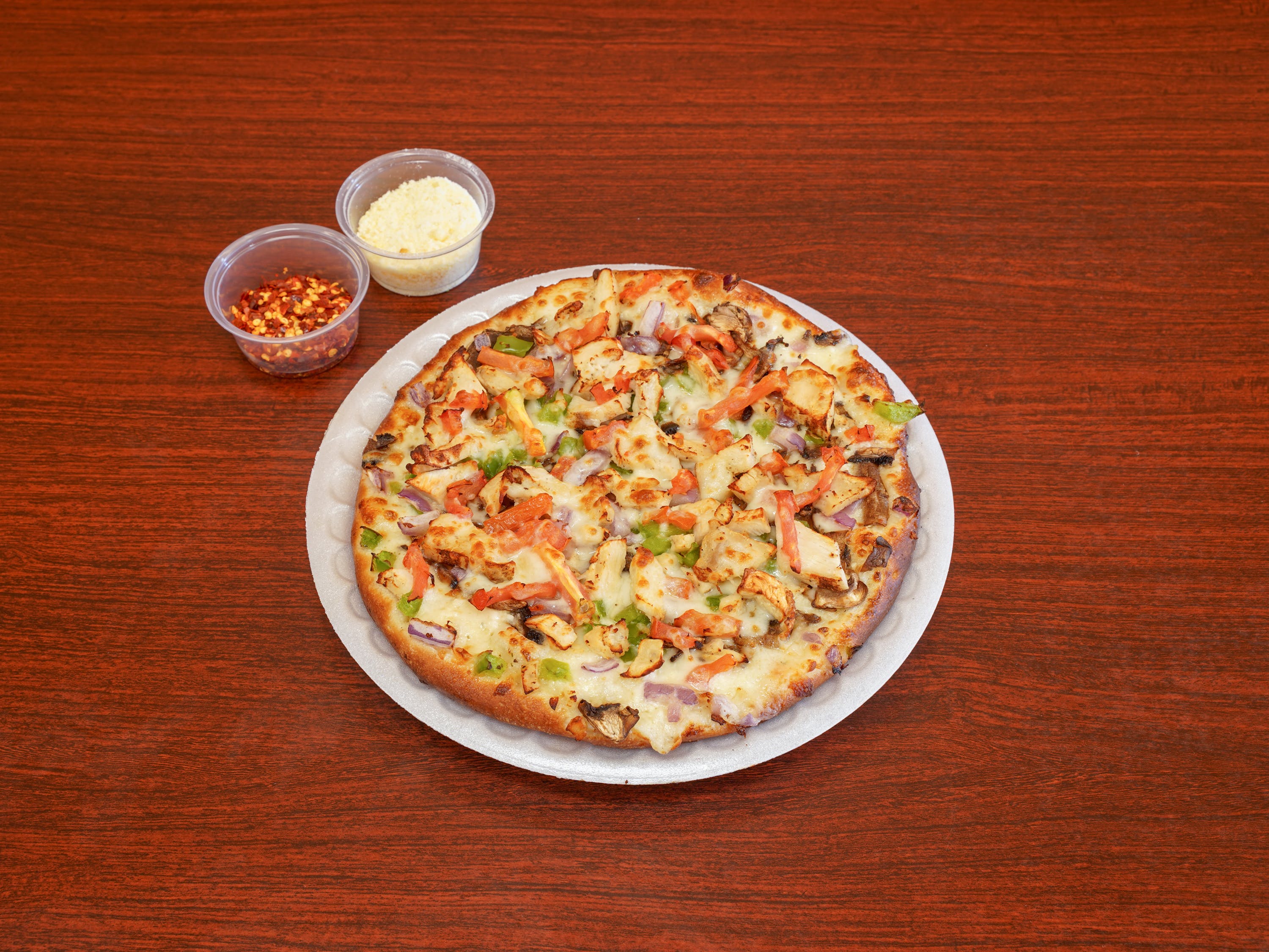 Order Chicken Supreme Pizza - Small 8" food online from Star Pizza store, Suisun City on bringmethat.com