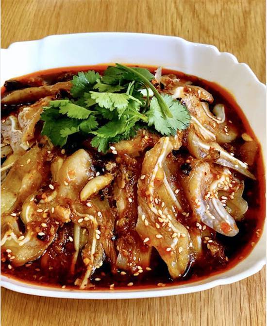 Order Pig Ear with Chili Oil 红油涼拌豬耳 food online from Mandarin House store, Portland on bringmethat.com