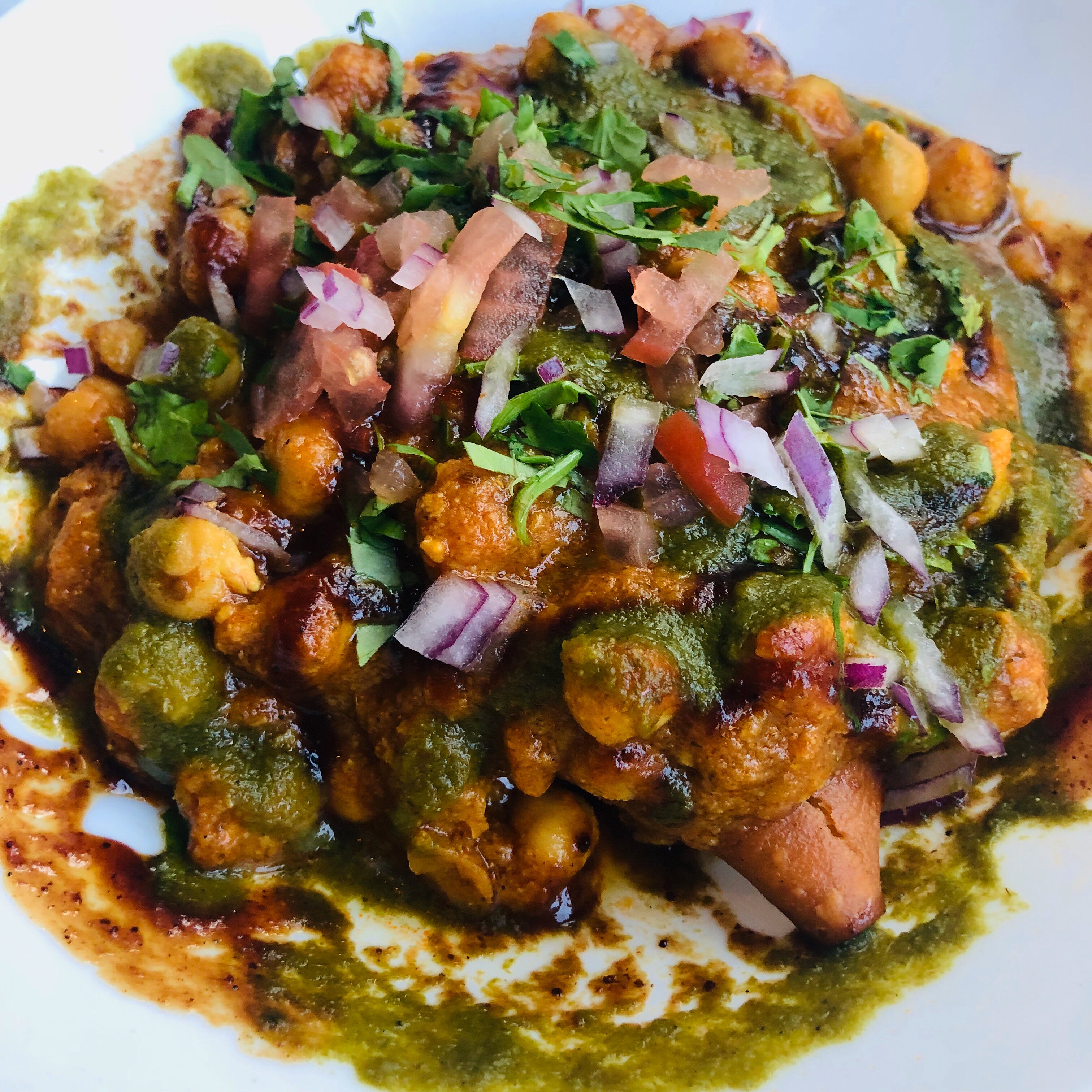 Order Samosa Chaat food online from Amiya Indian Cuisine store, Jersey City on bringmethat.com