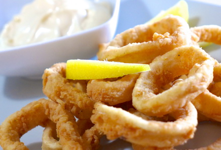Order Fried Calamari food online from Ametis Pizza store, Clifton on bringmethat.com