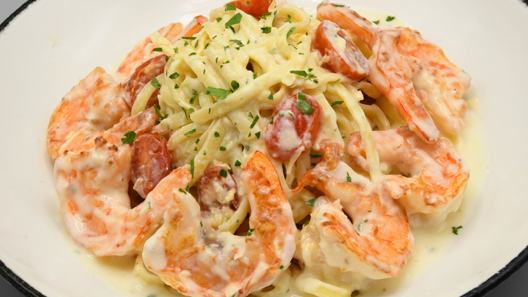 Order Shrimp Scampi Pasta food online from Mitchell's Fish Market store, Lansing on bringmethat.com
